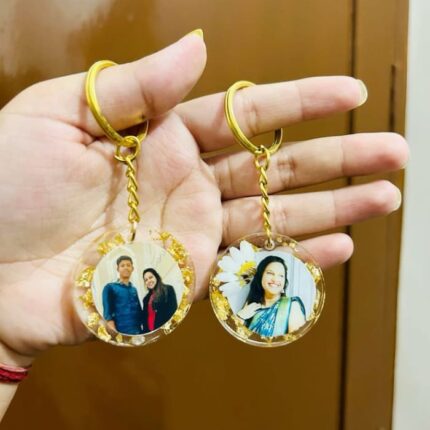 Handmade photo resin keychain